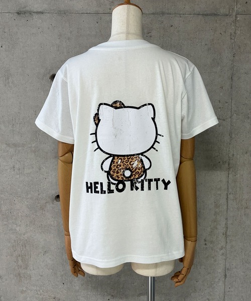 GLAMOROUS JANE(グラマラスジェーン)の「HELLO KITTYレオパード柄半袖Tシャツ(Tシャツ/カットソー・レディース・レッド/オフホワイト/チャコールグレー/ブラック・FREE)」の19枚目の写真