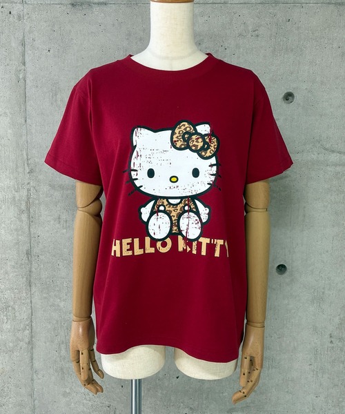 GLAMOROUS JANE(グラマラスジェーン)の「HELLO KITTYレオパード柄半袖Tシャツ(Tシャツ/カットソー・レディース・レッド/オフホワイト/チャコールグレー/ブラック・FREE)」の13枚目の写真