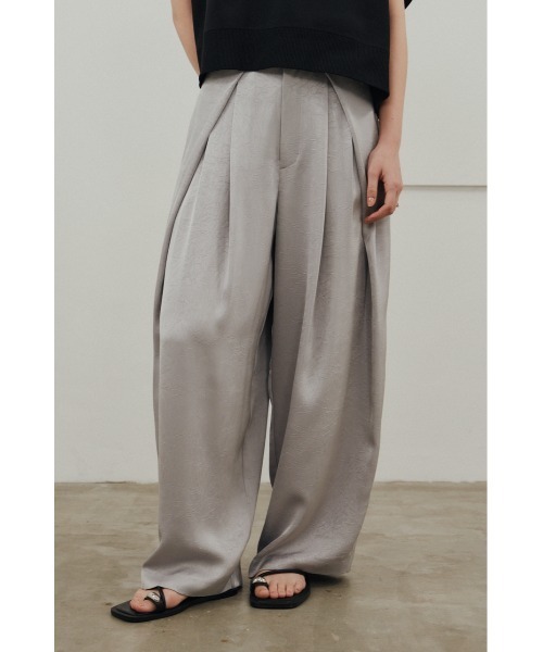 STYLEMIXER（スタイルミキサー）の「サテンラップワイドパンツ（その他パンツ・レディース・グレー/ベージュ/ネイビー・SMALL/MEDIUM）」の12枚目の写真