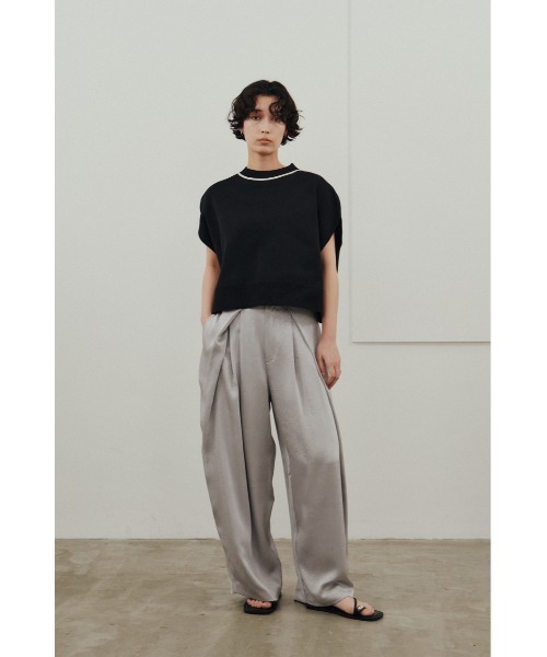 STYLEMIXER（スタイルミキサー）の「サテンラップワイドパンツ（その他パンツ・レディース・グレー/ベージュ/ネイビー・SMALL/MEDIUM）」の11枚目の写真
