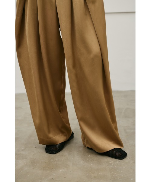 STYLEMIXER（スタイルミキサー）の「サテンラップワイドパンツ（その他パンツ・レディース・グレー/ベージュ/ネイビー・SMALL/MEDIUM）」の21枚目の写真
