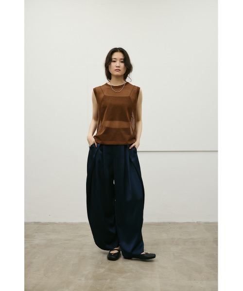 STYLEMIXER（スタイルミキサー）の「サテンラップワイドパンツ（その他パンツ・レディース・グレー/ベージュ/ネイビー・SMALL/MEDIUM）」の17枚目の写真