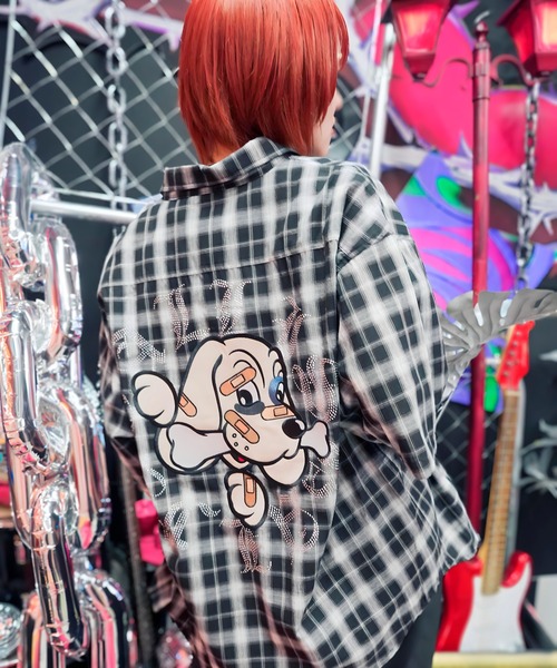GALFY(ガルフィー)の「【別注】GA×GALFY-安心の十字架キラキラチェックシャツ(シャツ/ブラウス・メンズ・ブラック/ネイビー・L/XL)」の7枚目の写真