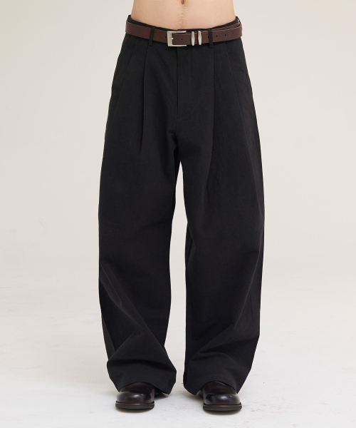 AKECII(アケシ)の「ヘリソンワイドチノパンツ_ウォッシュドブラック(その他パンツ・メンズ・その他・LARGE/SMALL/MEDIUM)」の8枚目の写真