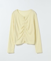 JEANASIS（ジーナシス）の「シアーリブカットギャザーカーディガン 684801（カーディガン/ボレロ）」