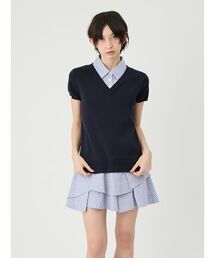 シャツドッキングラッフルワンピース