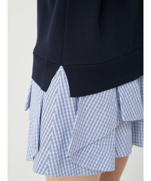LILY BROWN（リリーブラウン）の「シャツドッキングラッフルワンピース（ワンピース・レディース・ブルー/グレー/ネイビー・F）」の9枚目の写真