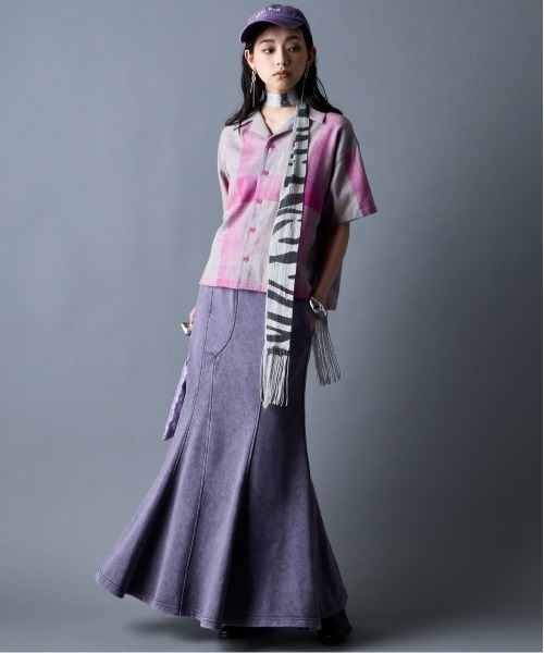 GEVS.(ジェイヴィス)の「綿100%チェックシャツ<大きいサイズ有>GEVS.(シャツ/ブラウス・レディース・グレー系/ピンク系・M/L/LL/3L/4L/5L)」の6枚目の写真