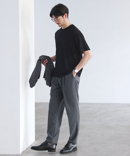 SPU(スプ)の「吸水速乾・抗菌防臭機能性半袖サマーウールTシャツ(Tシャツ/カットソー・メンズ・チャコール/ダークネイビー/ブラック/杢グレー・S/M/L/XL)」の10枚目の写真