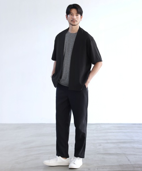 SPU(スプ)の「吸水速乾・抗菌防臭機能性半袖サマーウールTシャツ(Tシャツ/カットソー・メンズ・チャコール/ダークネイビー/ブラック/杢グレー・S/M/L/XL)」の19枚目の写真