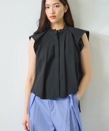 STUDIOUS/ステュディオス】SHIRRING NO SLEEVE TOPS/シャーリング