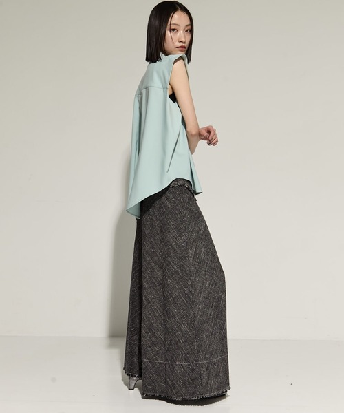 STUDIOUS(ステュディオス)の「French Sleeve Drape Shirt(シャツ/ブラウス・レディース・ホワイト/ブラック/ミント・FREE)」の12枚目の写真