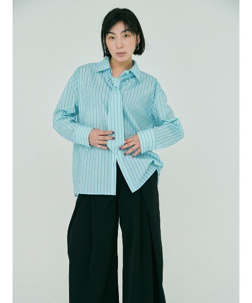 BLUE×PALANG（ブルーパラン）の「BP ORIGINAL X SHIRT（stripe）（シャツ/ブラウス・レディース・ブルー・FREE）」の12枚目の写真