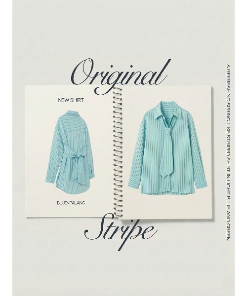 BLUE×PALANG（ブルーパラン）の「BP ORIGINAL X SHIRT（stripe）（シャツ/ブラウス・レディース・ブルー・FREE）」の7枚目の写真