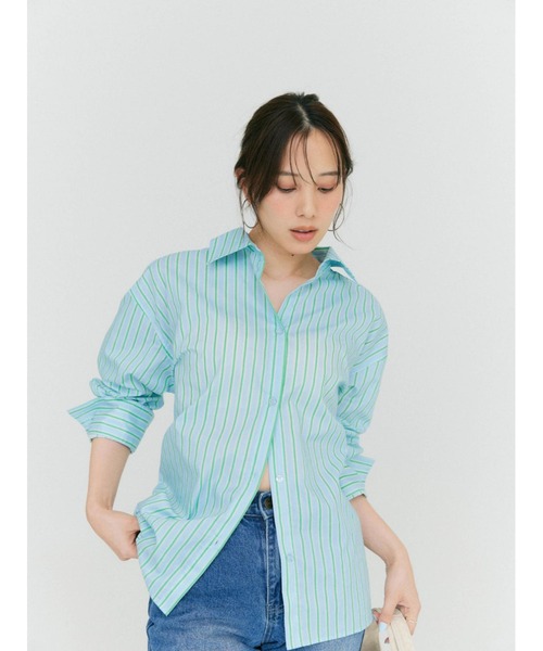 BLUE×PALANG（ブルーパラン）の「BP ORIGINAL X SHIRT（stripe）（シャツ/ブラウス・レディース・ブルー・FREE）」の5枚目の写真