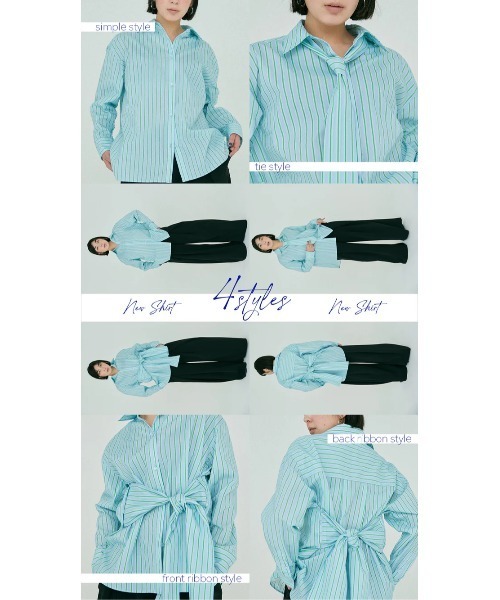 BLUE×PALANG（ブルーパラン）の「BP ORIGINAL X SHIRT（stripe）（シャツ/ブラウス・レディース・ブルー・FREE）」の16枚目の写真