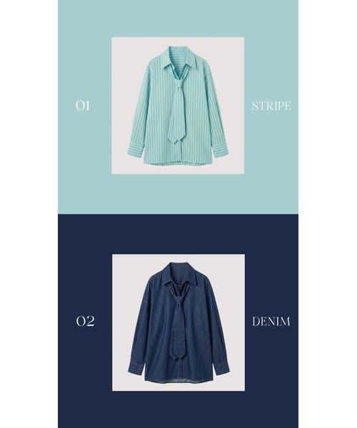 BLUE×PALANG（ブルーパラン）の「BP ORIGINAL X SHIRT（stripe）（シャツ/ブラウス・レディース・ブルー・FREE）」の18枚目の写真