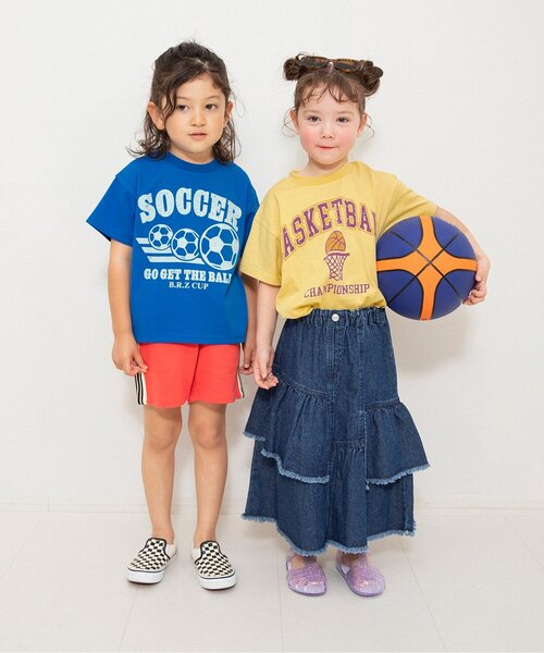 BREEZE(ブリーズ)の「スポーツプリント半袖Tシャツ(Tシャツ/カットソー・キッズ・イエロー/ブルー/オフホワイト・90/100/110/120/130/140/150)」の7枚目の写真