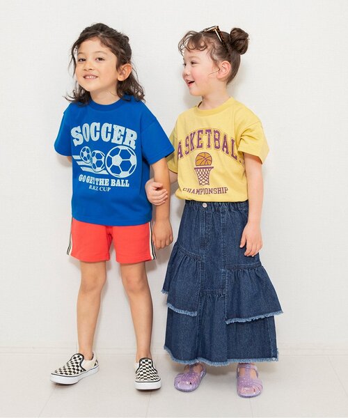 BREEZE(ブリーズ)の「スポーツプリント半袖Tシャツ(Tシャツ/カットソー・キッズ・イエロー/ブルー/オフホワイト・90/100/110/120/130/140/150)」の8枚目の写真