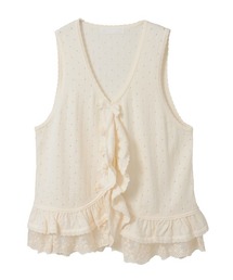 AKIRANAKA/アキラナカ】別注 Gerda glass beads&ores knit BK/ビーズ