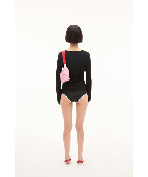 EMIS(イミス)の「STRIPE HOBO BAG(ショルダーバッグ・レディース・ライトブルー/ピンク/ベージュ・FREE)」の7枚目の写真