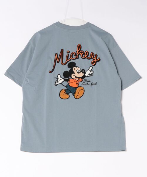 Disney（ディズニー）の「【 Disney 】 Ｍｉｃｋｅｙ プリント半袖Ｔシャツ 26S5（Tシャツ/カットソー・レディース・サックスブルー/オフホワイト・MEDIUM/LARGE）」の2枚目の写真