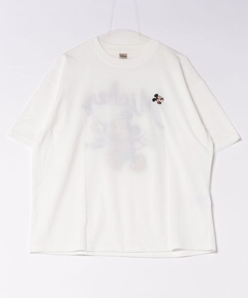 Disney（ディズニー）の「【 Disney 】 Ｍｉｃｋｅｙ プリント半袖Ｔシャツ 26S5（Tシャツ/カットソー・レディース・サックスブルー/オフホワイト・MEDIUM/LARGE）」の4枚目の写真