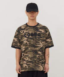 シンボルロゴアプリケリングTシャツカモ
