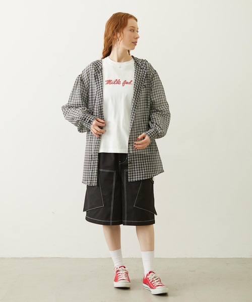 MILKFED.(ミルクフェド)の「ICING LOGO L/S TEE(Tシャツ/カットソー・レディース・ホワイト/アッシュ/ライトブルー・M/L)」の9枚目の写真
