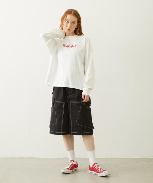 MILKFED.(ミルクフェド)の「ICING LOGO L/S TEE(Tシャツ/カットソー・レディース・ホワイト/アッシュ/ライトブルー・M/L)」の5枚目の写真