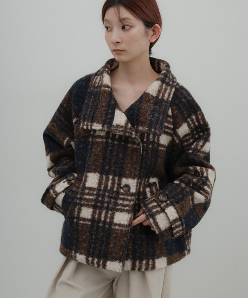 select MOCA(セレクトモカ)の「【ZOZO先行予約】プードルラグランスタンドカラーコート(チェスターコート・レディース・チャコールグレー/ブルー系その他/グリーン系その他/アイボリー・FREE)」の4枚目の写真