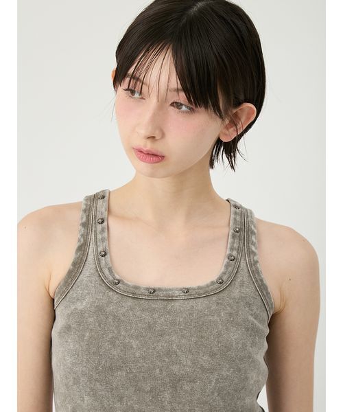 LILY BROWN(リリーブラウン)の「ステラフィットタンクトップ(タンクトップ・レディース・ブラック/ホワイト/グレー・F)」の7枚目の写真