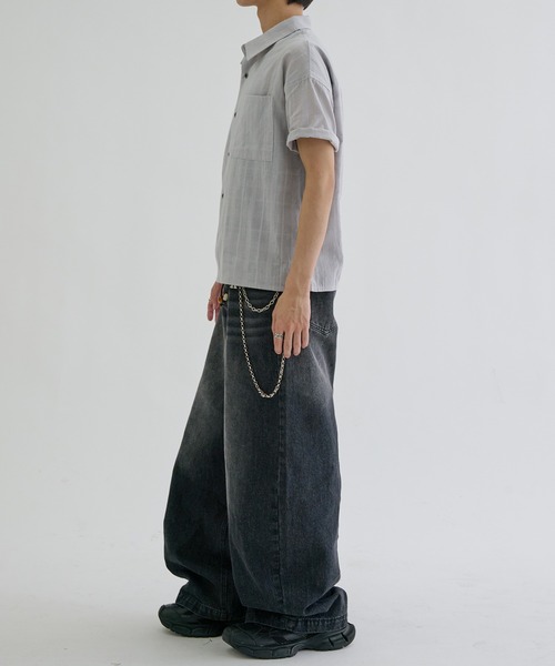 EPNK(イーピーエヌケー)の「Shadow Check Sheer Shirt / シャドーチェックシアーシャツ(シャツ/ブラウス・メンズ・ネイビー/グレー/ブラック・LARGE/MEDIUM/SMALL)」の16枚目の写真