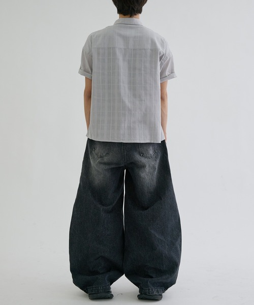 EPNK(イーピーエヌケー)の「Shadow Check Sheer Shirt / シャドーチェックシアーシャツ(シャツ/ブラウス・メンズ・ネイビー/グレー/ブラック・LARGE/MEDIUM/SMALL)」の17枚目の写真