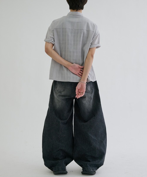 EPNK(イーピーエヌケー)の「Shadow Check Sheer Shirt / シャドーチェックシアーシャツ(シャツ/ブラウス・メンズ・ネイビー/グレー/ブラック・LARGE/MEDIUM/SMALL)」の18枚目の写真