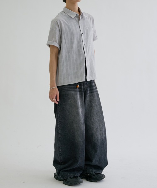 EPNK(イーピーエヌケー)の「Shadow Check Sheer Shirt / シャドーチェックシアーシャツ(シャツ/ブラウス・メンズ・ネイビー/グレー/ブラック・LARGE/MEDIUM/SMALL)」の20枚目の写真