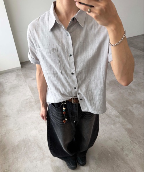EPNK(イーピーエヌケー)の「Shadow Check Sheer Shirt / シャドーチェックシアーシャツ(シャツ/ブラウス・メンズ・ネイビー/グレー/ブラック・LARGE/MEDIUM/SMALL)」の21枚目の写真