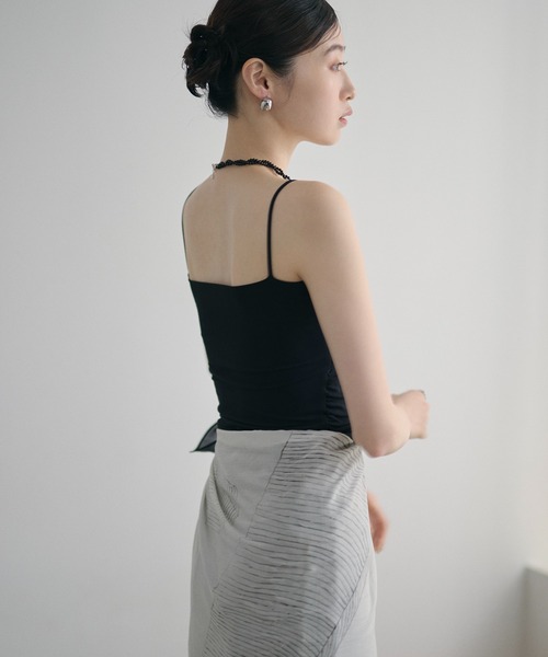 LAULEN（ローレン）の「side gather camisole / サイドギャザーキャミソール（キャミソール・レディース・アイボリー/ホワイト/ブラック・FREE）」の18枚目の写真