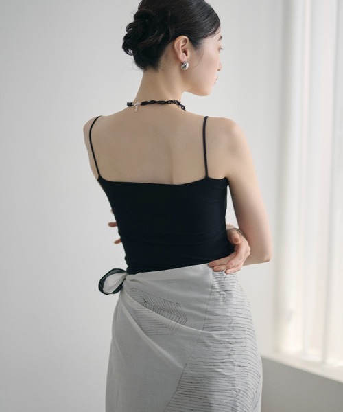 LAULEN（ローレン）の「side gather camisole / サイドギャザーキャミソール（キャミソール・レディース・アイボリー/ホワイト/ブラック・FREE）」の19枚目の写真