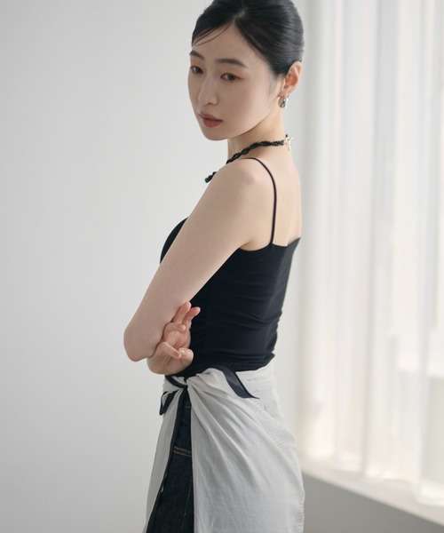 LAULEN（ローレン）の「side gather camisole / サイドギャザーキャミソール（キャミソール・レディース・アイボリー/ホワイト/ブラック・FREE）」の20枚目の写真