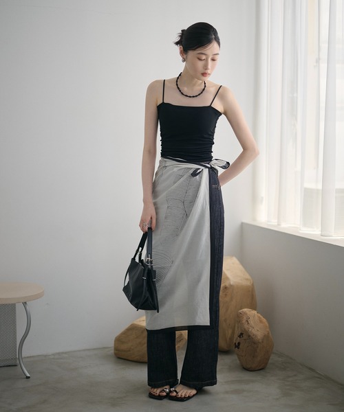 LAULEN（ローレン）の「side gather camisole / サイドギャザーキャミソール（キャミソール・レディース・アイボリー/ホワイト/ブラック・FREE）」の21枚目の写真
