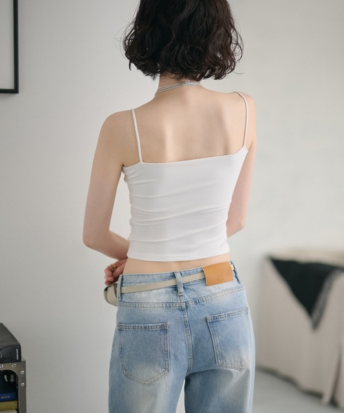 LAULEN（ローレン）の「side gather camisole / サイドギャザーキャミソール（キャミソール・レディース・アイボリー/ホワイト/ブラック・FREE）」の7枚目の写真