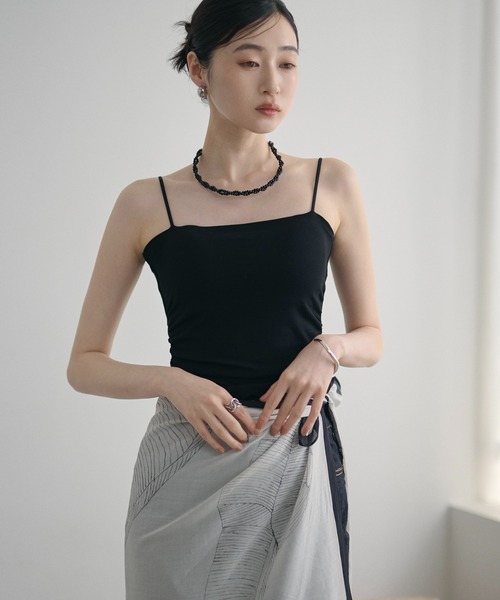 LAULEN（ローレン）の「side gather camisole / サイドギャザーキャミソール（キャミソール・レディース・アイボリー/ホワイト/ブラック・FREE）」の17枚目の写真