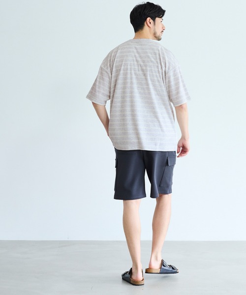 coca(coca)(コカ)の「パイル地ボーダートップス(Tシャツ/カットソー・メンズ・ライトグレー/チャコール・XL/M/L)」の13枚目の写真