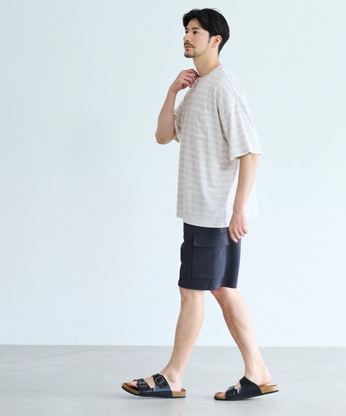 coca(coca)(コカ)の「パイル地ボーダートップス(Tシャツ/カットソー・メンズ・ライトグレー/チャコール・XL/M/L)」の11枚目の写真