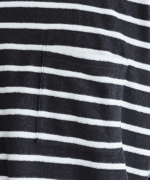 coca(coca)(コカ)の「パイル地ボーダートップス(Tシャツ/カットソー・メンズ・ライトグレー/チャコール・XL/M/L)」の6枚目の写真