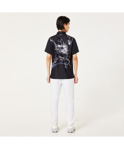 OAKLEY(オークリー)の「オークリーSKULL WATER BALLET SHIRT ポロシャツゴルフメンズ/ゴルフ/吸汗速乾/OAKLEY(ポロシャツ・メンズ・ブラック・M/L/S)」の4枚目の写真