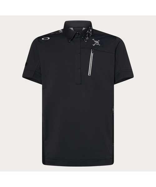 OAKLEY(オークリー)の「オークリーSKULL WATER BALLET SHIRT ポロシャツゴルフメンズ/ゴルフ/吸汗速乾/OAKLEY(ポロシャツ・メンズ・ブラック・M/L/S)」の8枚目の写真