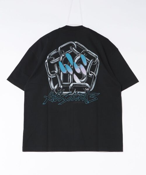 ALLSAINTS(オールセインツ)の「AFFIX SHORT SLEEVE OVERSIZED T-SHIRT | AFFIX 半袖 オーバーサイズ Tシャツ(Tシャツ/カットソー・メンズ・ブラック・M/L/S/XS)」の2枚目の写真