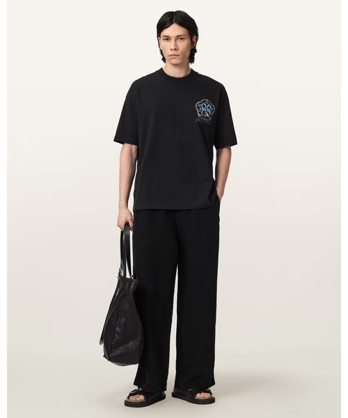ALLSAINTS(オールセインツ)の「AFFIX SHORT SLEEVE OVERSIZED T-SHIRT | AFFIX 半袖 オーバーサイズ Tシャツ(Tシャツ/カットソー・メンズ・ブラック・M/L/S/XS)」の7枚目の写真